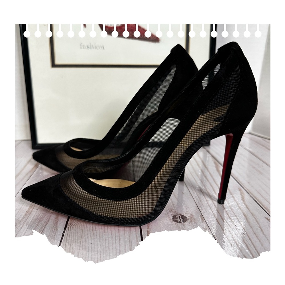 CHRISTIAN LOUBOUTIN
Black Suede Galativi 100 Heels